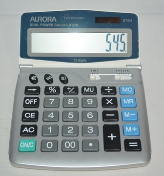 Kalkulator AURORA DT401 biurowy USZKODZENIE OPIS