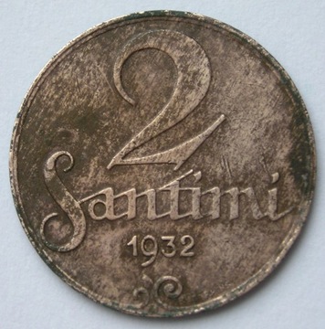 Łotwa 2 santimi 1932