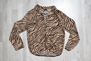 Koszula H&M zebra beżowa prl XS