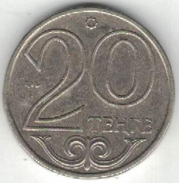 Kazachstan 20 tenge 2000 18,27 mm nr 1