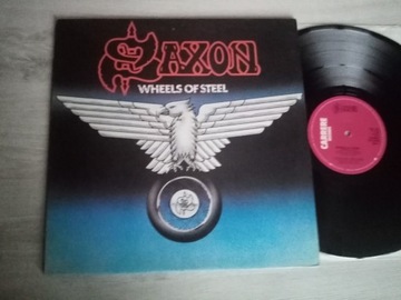 Saxon  Wheels Of Steel  LP  WINYL UK  EX/EX 