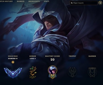 Konto League of Legends EUNE Diament 3 