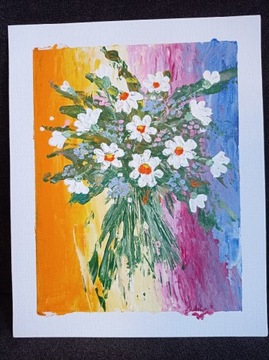 Obraz bukiet kwiatów akryl