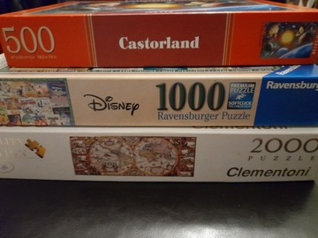 3 x puzzle - Ravensburger 1000 / Clementoni 2000