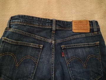 Levi's spodnie jeansy granatowe Levis