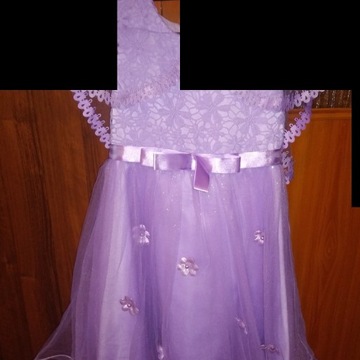 Sukienka tiulowa liliowa 