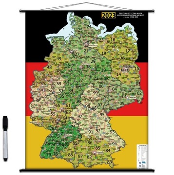 Mapa Niemiec Drogowa + kody 160x120 1:560000