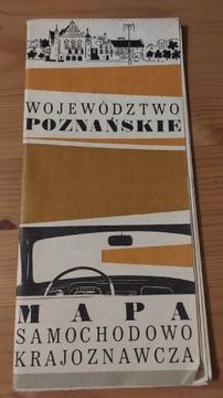 Województwo Poznańskie- mapa samochodowa 1972r.
