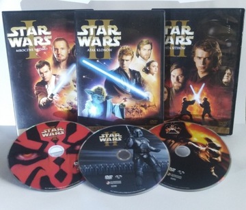 DVD Gwiezdne Wojny 123 I-III Star Wars PL DUBBING 