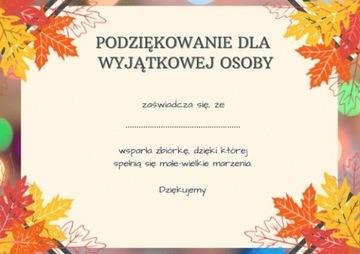 Podziękowanie dla wyjątkowej osoby