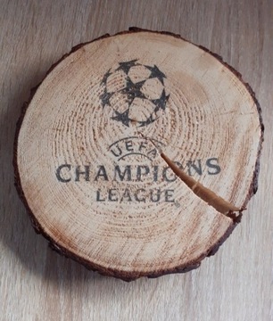 Liga mistrzów UEFA.  Plaster drewna ozdobny. 