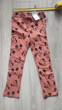 Legginsy H&M 128 Disney grubszy dżersej Nowe 