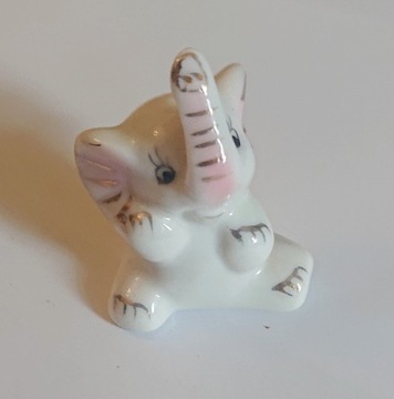 Słoń porcelanowy słonik porcelana mały figurka