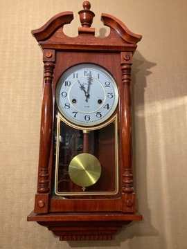 Zegar wiszący zabytkowy drewniany