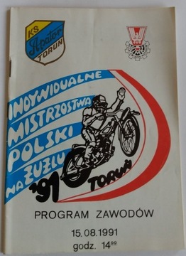 IMP finał Toruń 1991 program żużel 