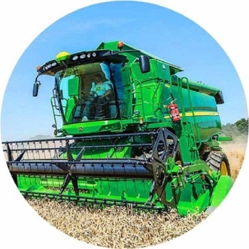 OPŁATEK NA TORT KOMBAJN BIZON JOHN DEERE TEKST 