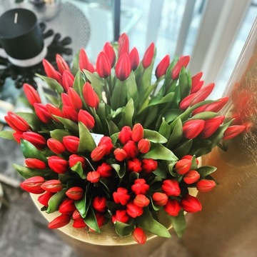 Bukiet tulipanów 7 szt sztuczne jak żywe gumowe