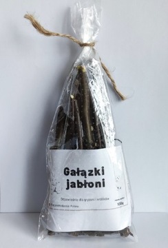 Gałązki Jabłoni,Gryzak dla gryzoni i królików-100g