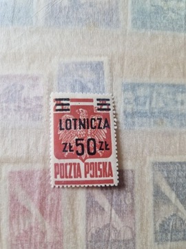 Polski znaczek lotnicza 50zł 1947