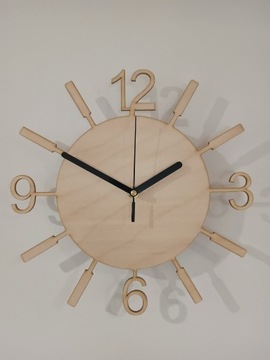 Zegar Ścienny 30 Drewno Pełny