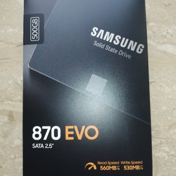 Nowy Dysk SSD Samsung 870 EVO 500,00 SATA III 2,5"