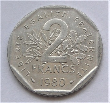 Francja 2 franki 1980 