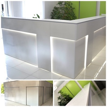 Lada recepcyjna Blat CORIAN R122 250x250cm