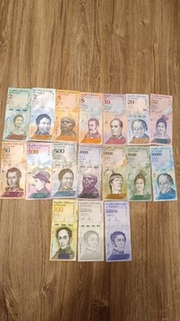 Wenezuela 2-500000 Bolivares zestaw 17 sztuk UNC 