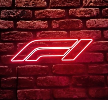 Logo F1 Formuła 1 Czerwony NeonLED 45x20cm