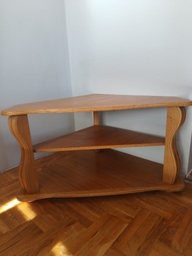 szafka narożna stolik narożny drewniany dębowy