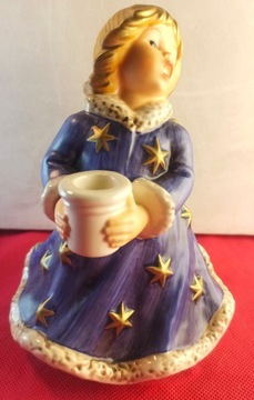 GOEBEL ANIOŁ ŚWIECZNIK figurka porcelan syg 60 