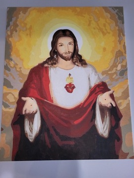 Obraz malowany po numerach, prezent, Jezus, Maryja