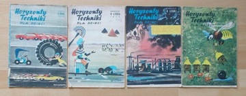 4 x HORYZONTY TECHNIKI DLA DZIECI 1970