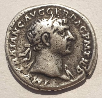 Piękny denar Trajana RIC 116, Rzym 108-109