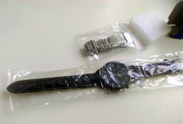 NOWY męski zegarek analogowy MiGEER + Metalowa b