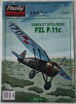 Mały Modelarz Samolot PZL P11c 4-5-6/2014 4-5-6/14