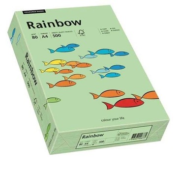 Papier kolorowy zielony nr 75 Rainbow 500 A4 80g