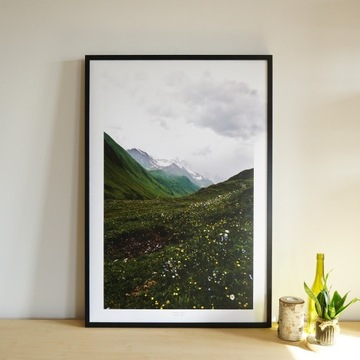 Plakat podróżniczy, góry, kaukaz, B2 70x50 cm