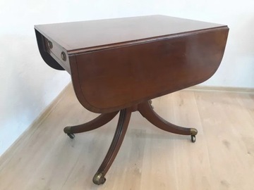 Zabytkowy stolik sofa table z rozkładanym blatem m