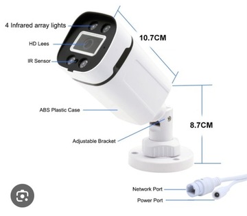 kamera IP POE wodoodporna z czujnikiem ruchu