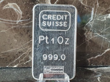 1 oz Platyna sztabka Credit Suisse SZWAJCARIA