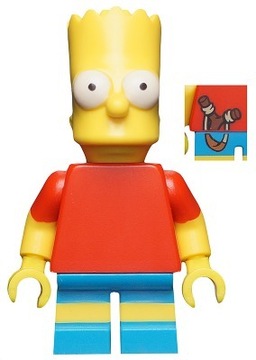 Lego minifigurka Bart Simpson z procą sim008