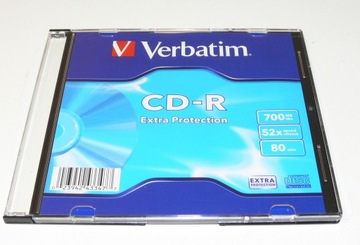 PŁYTA PŁYTY CD-R VERBATIM SLIM CASE 700 MB 