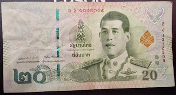 TAJLANDIA 20 BAHT banknot obiegowy