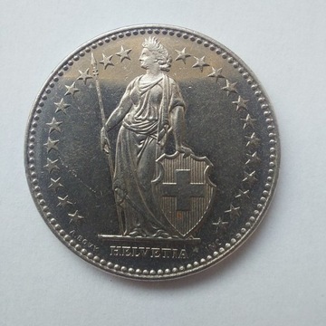 2 franki Szwajcarskie z 1988 roku