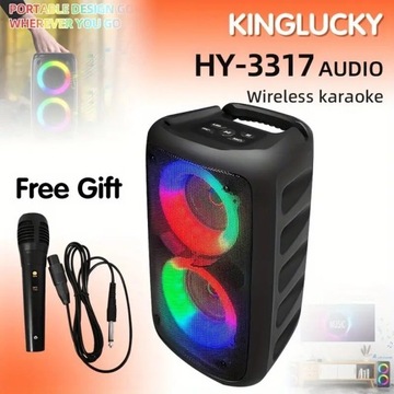 KING LUCKY HY-3317 Wireless Speaker With Subwoofer, Large Boombox Speaker