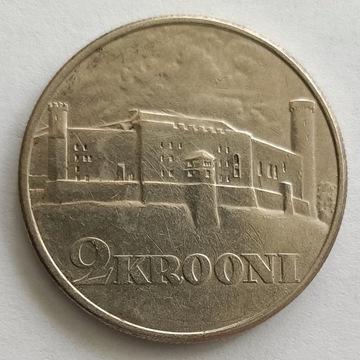 Estonia 2 korony 1930 r. - srebro. Ładna