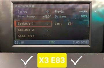 POLSKIE MENU PL BMW X3 E83 NAWIGACJA LEKTOR MK4