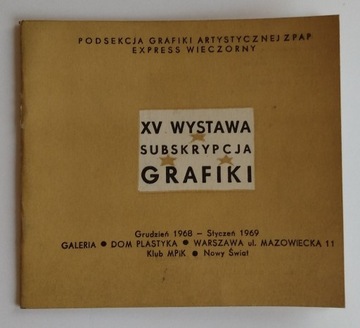 Wystawa Grafiki Warszawa drzeworyt itp 1968