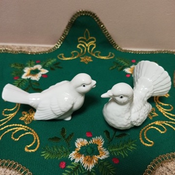 Gołąbek ptaszek figurki porcelanowe do dekoracji 